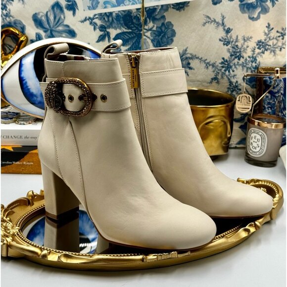 🆕 KURT GEIGER LONDON 🧿 NWOT Mayfair Ankle Boot, Bone - Sz 36 - Picture 4 of 15